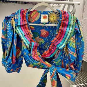 Farm Rio Ocean Stories Top Sz XS